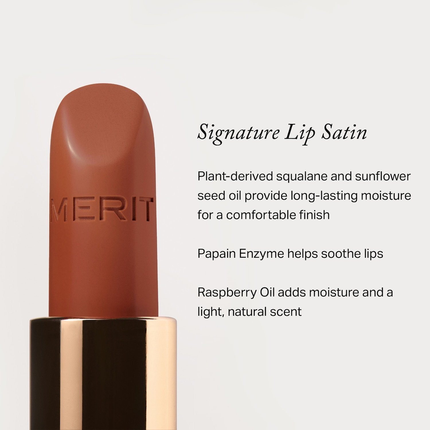 NIB 100% Authentic MERIT Signature Lip Lightweight Lipstick,6 SHADES,0.10 oz/3 g
