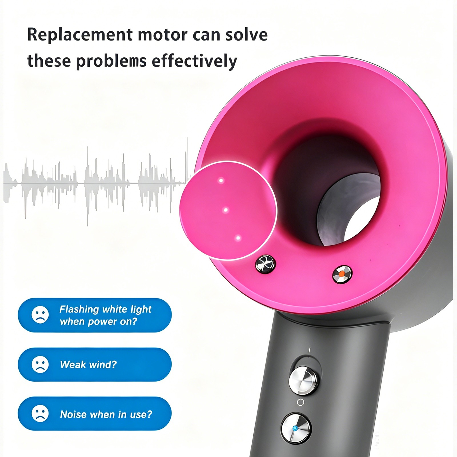 Replacement Motor Repair Accessories for Dyson Hair Dryer HD07 120V