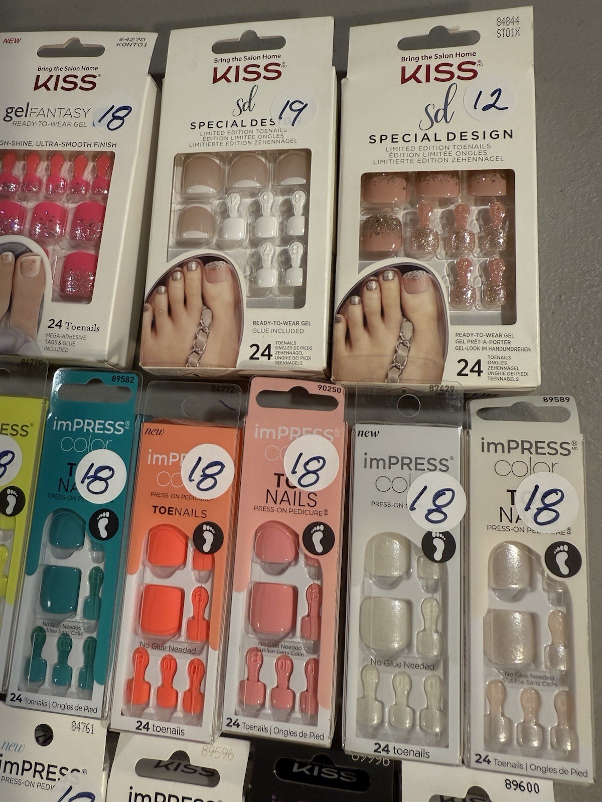 Kiss Nails impress,Toenails Press-On Pedicure,U CHOOSE,BUYMORESAVE+Com-Ship