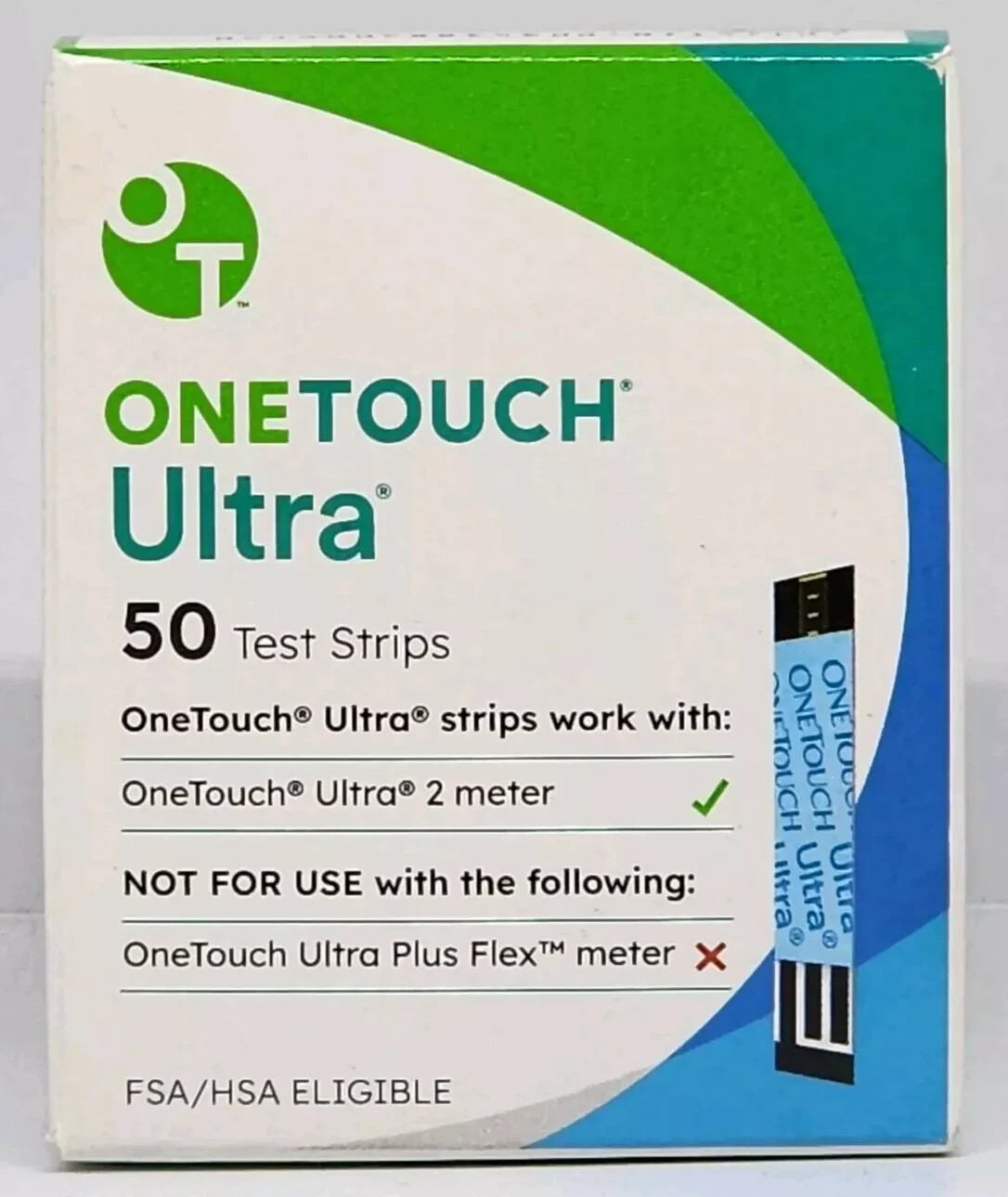 One Touch Ultra Diabetic Blood Glucose Test Strips 50 Count New Exp. 09/31/2025