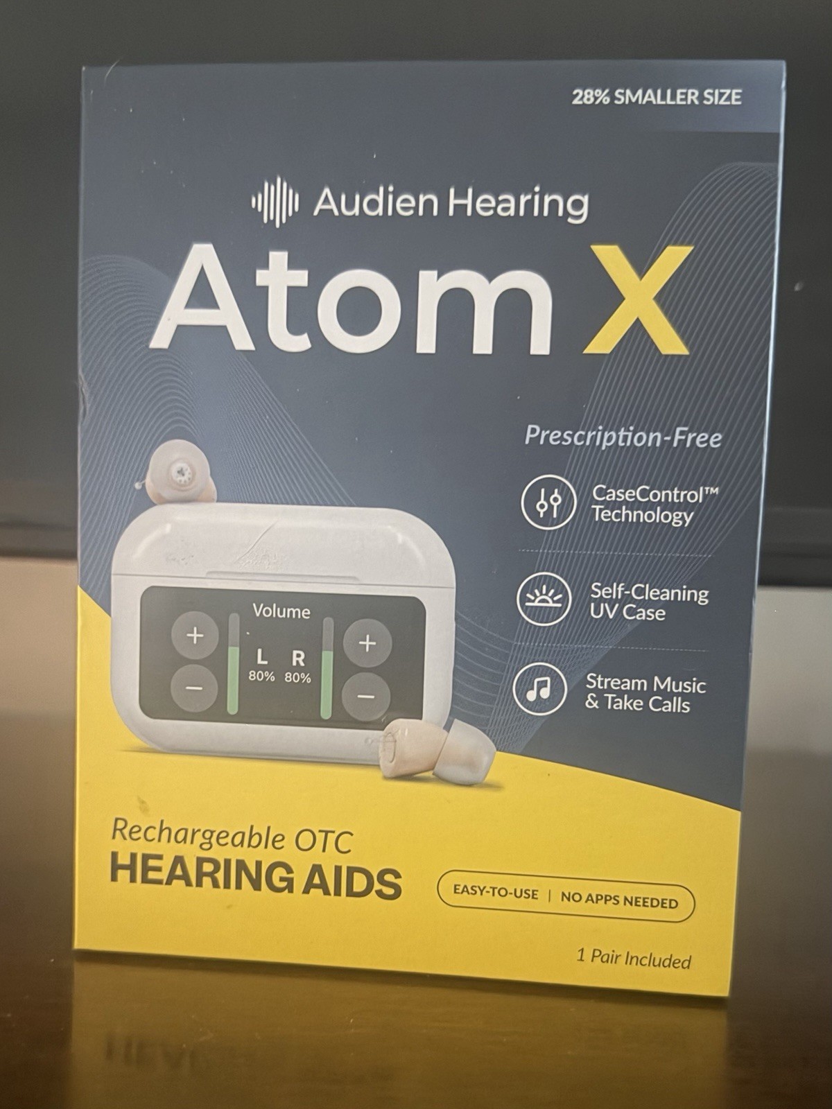 Audien Hearing Atom x Rechargeable OTC Hearing (2026) Free Shipping