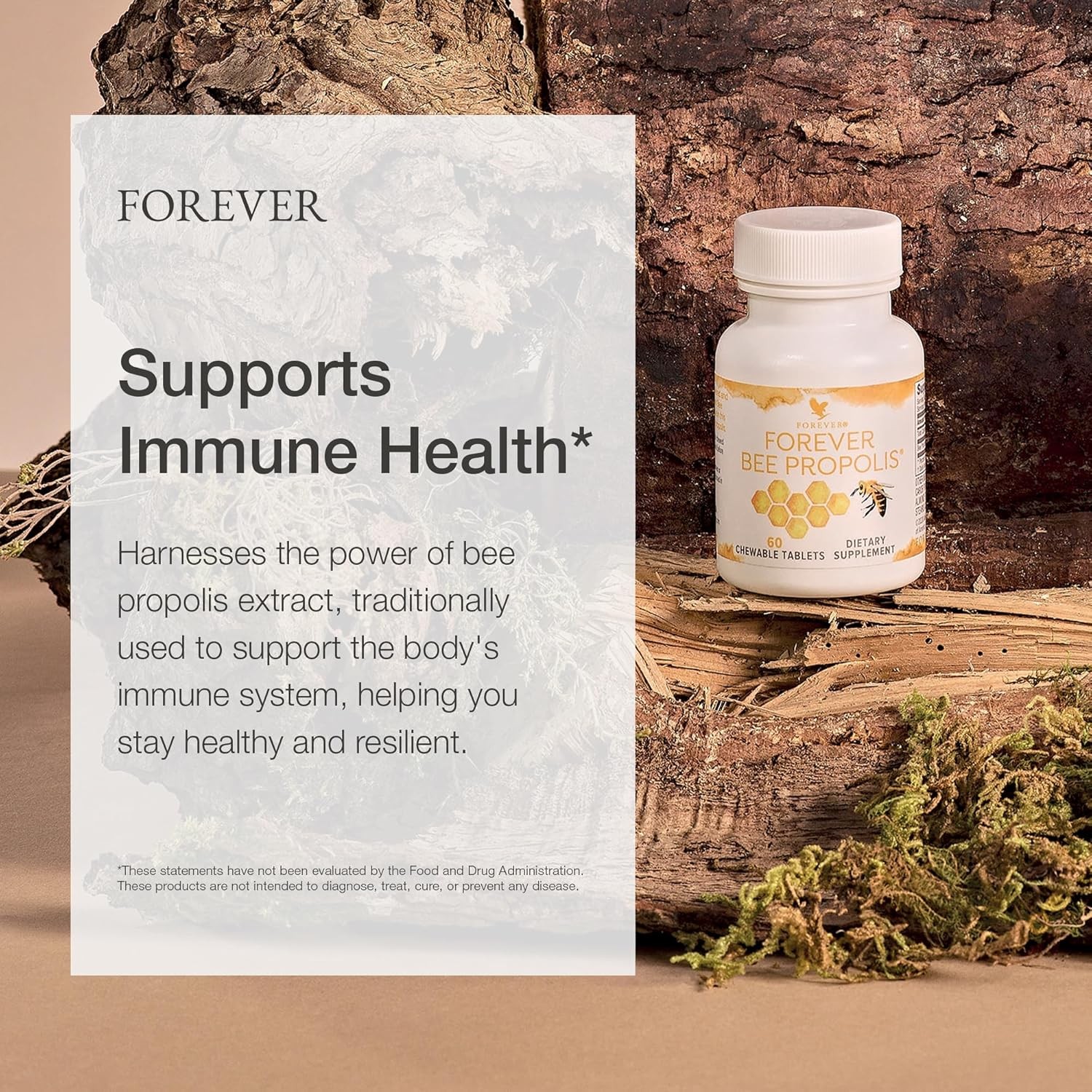 Bee Propolis Chewable Tablets for Immune Support – Vegetarian