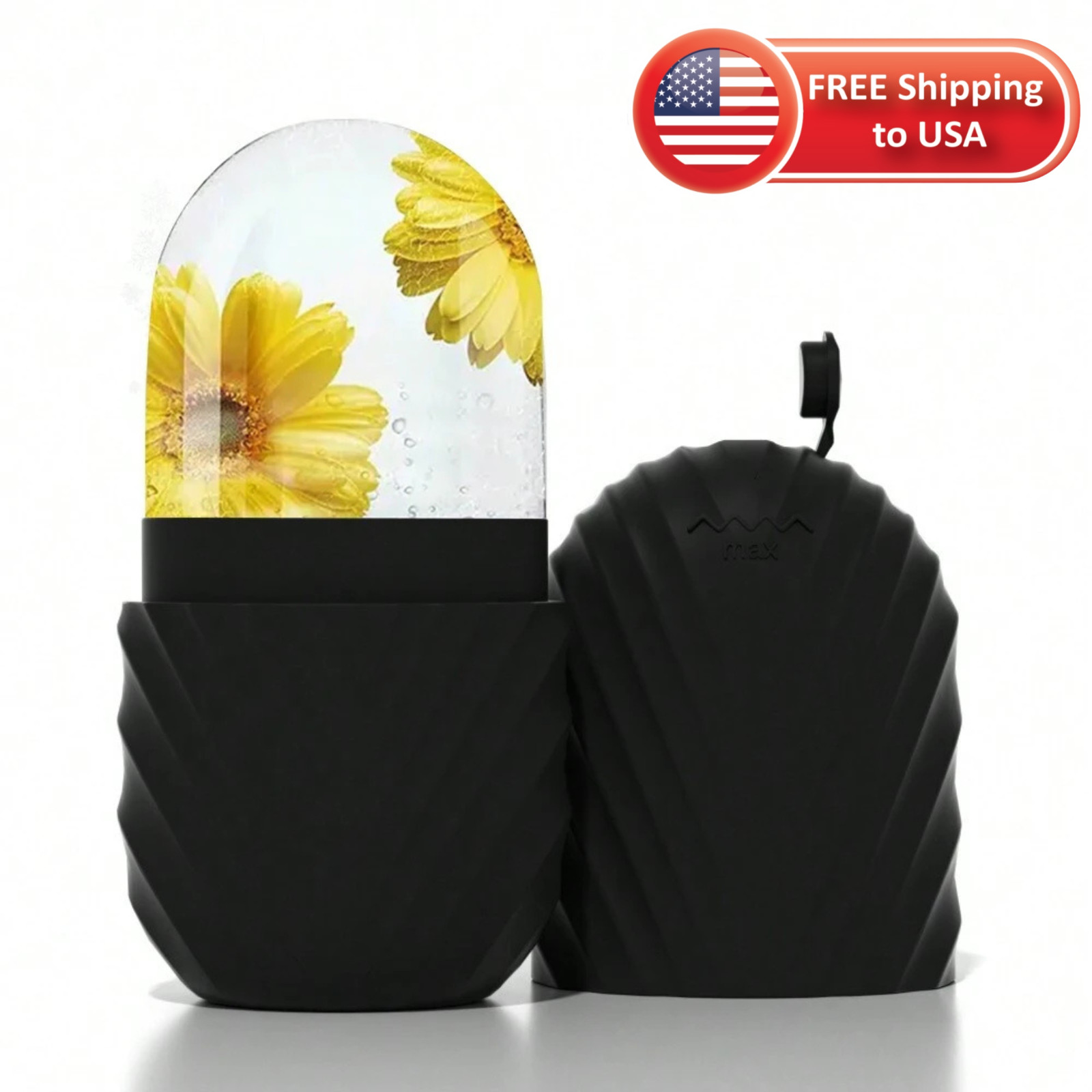 Reusable Ice Face Roller Silicone Cooling Facial Massager Puffiness Relief Tool