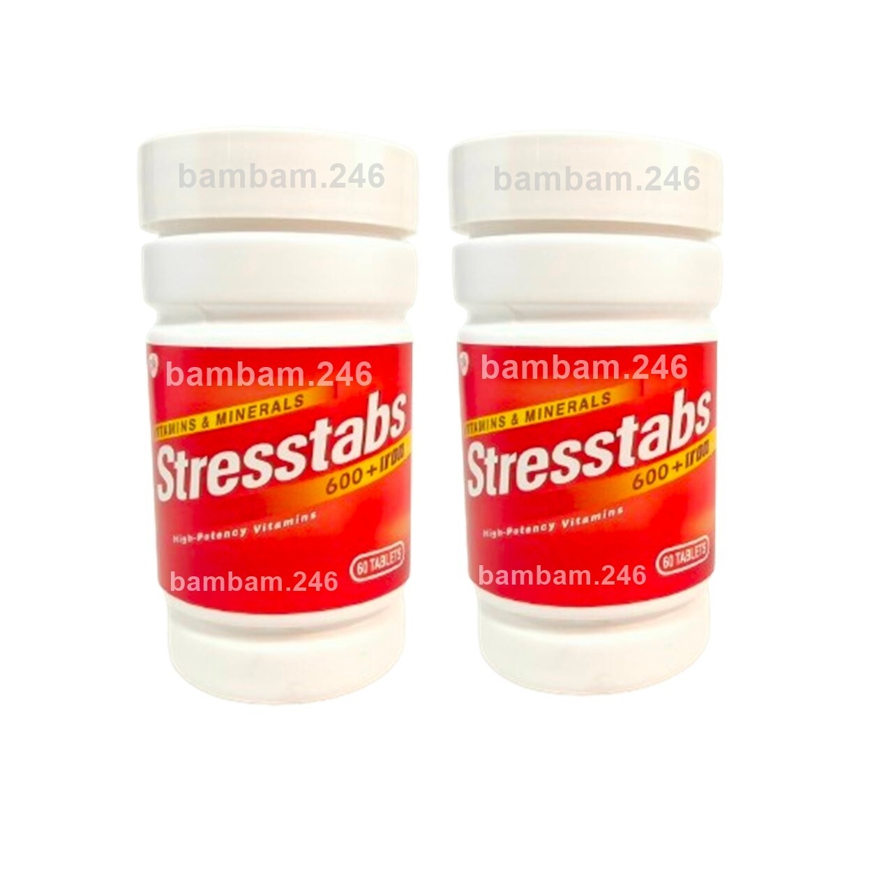 2x Stresstabs with Iron 60 Tablets Healthy Stress Relief for Women Fresh Bright