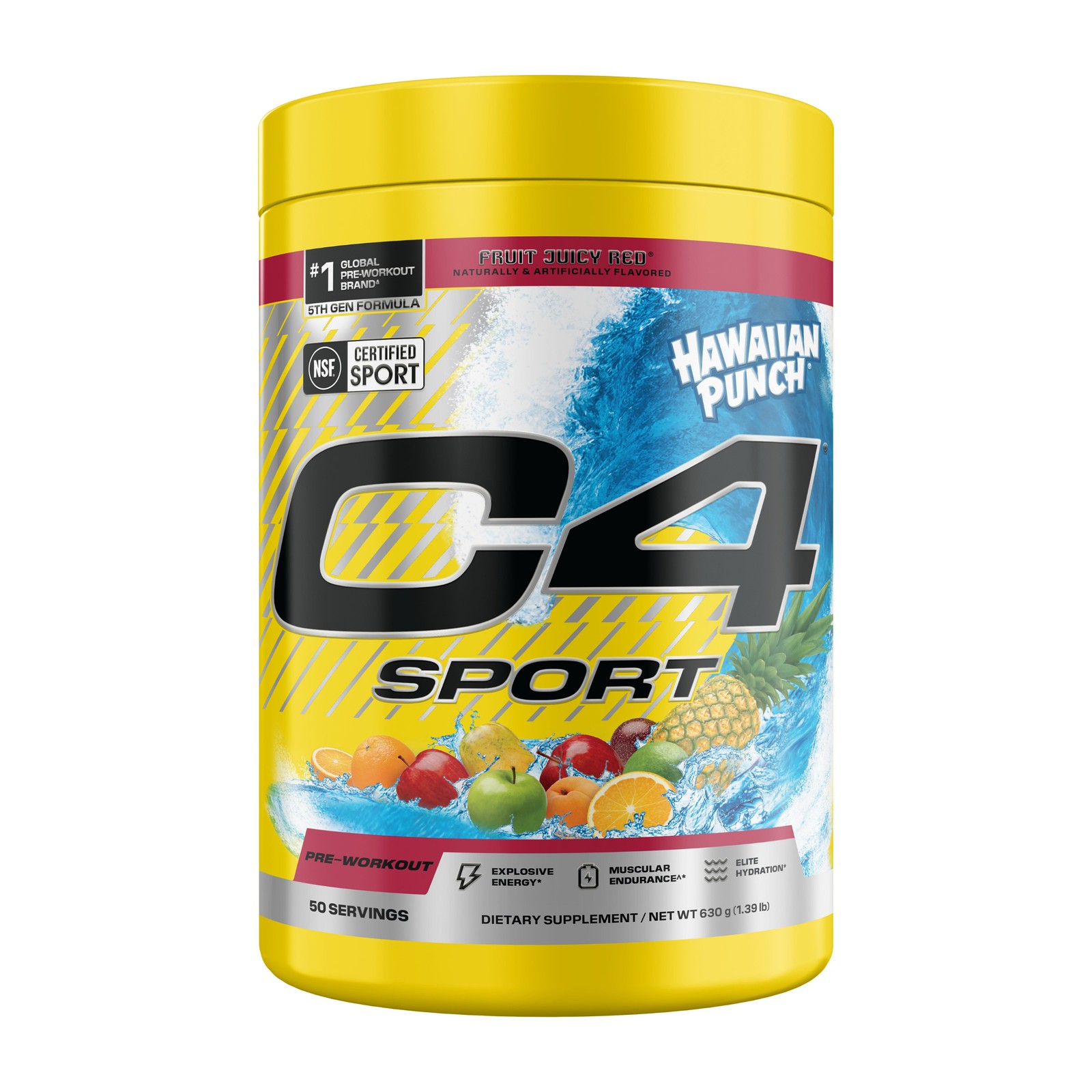C4 Sport Pre-Workout, 50 Servings, Enhanced Energy & Endurance