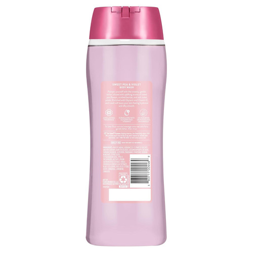 Suave Moisturizing Body Wash, with Sweet Pea Violet and 18 Fl Oz (Pack of 1)