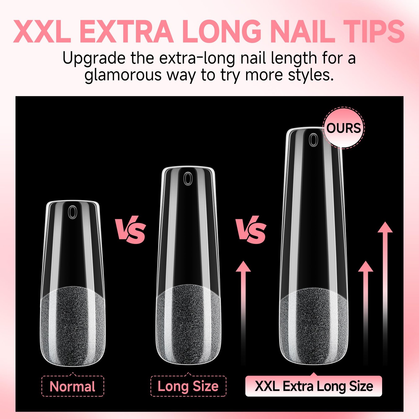 UNA GELLA Long Square Gel Nail Tips XXL: Pre 12 Sizes (Length Not Specified)
