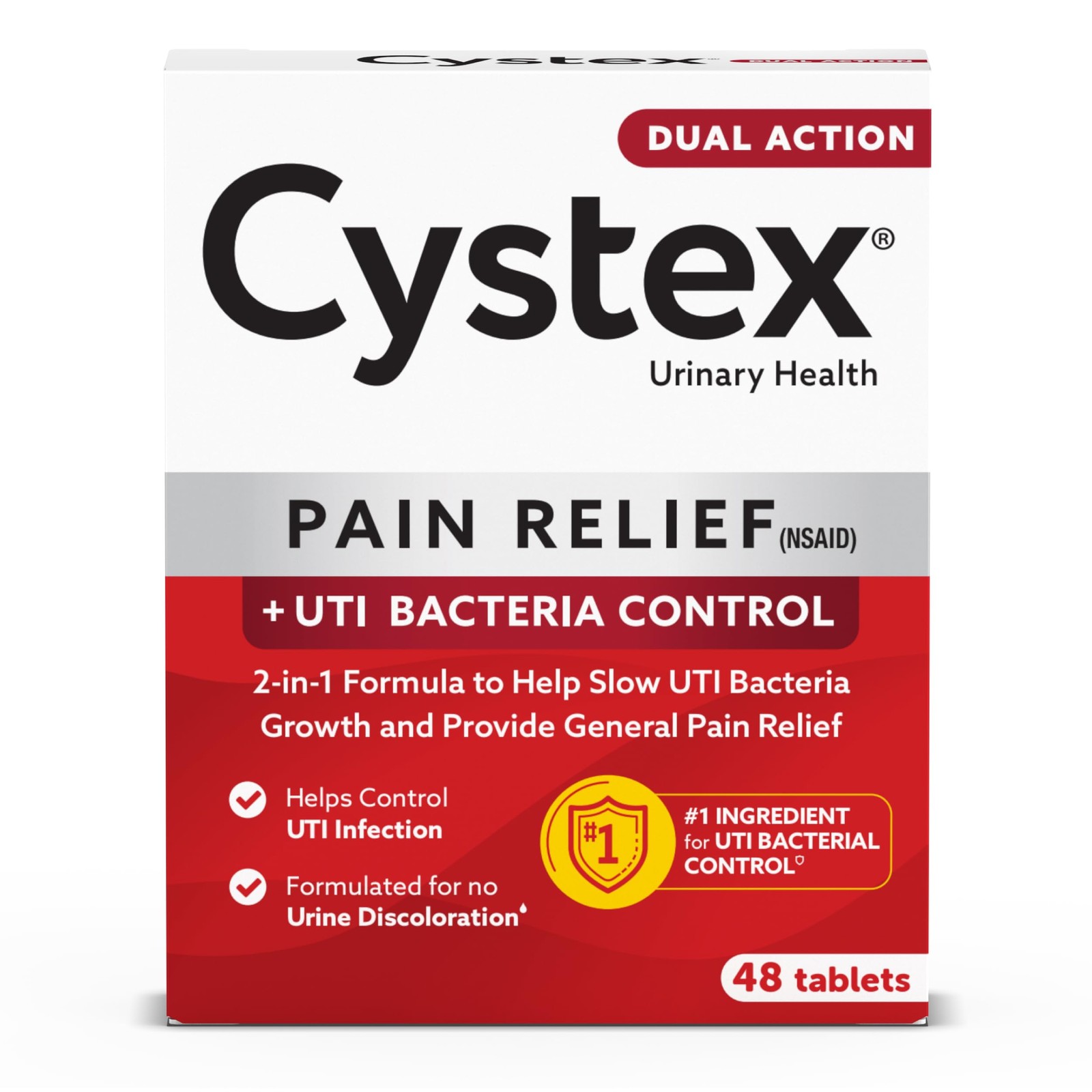 Cystex Dual-Action UTI Pain Relief & Prevention Tablets – 2-in-1 Formula