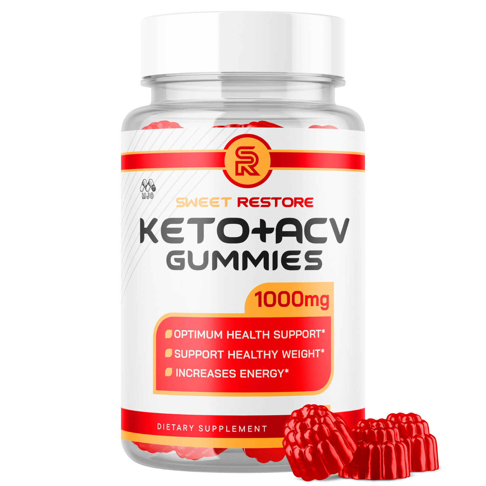(1 Pack) Sweet Restore Keto ACV Gummys Vitamin Max Supplement 60 Gummies