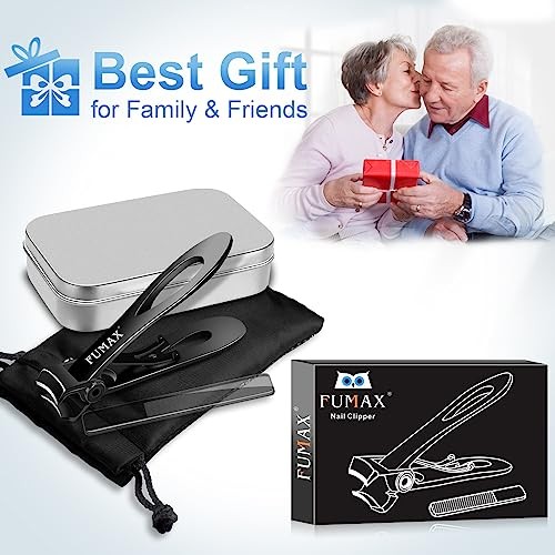 Toenail Clippers for Seniors Thick Toenails, Heavy Duty Large Nail Black