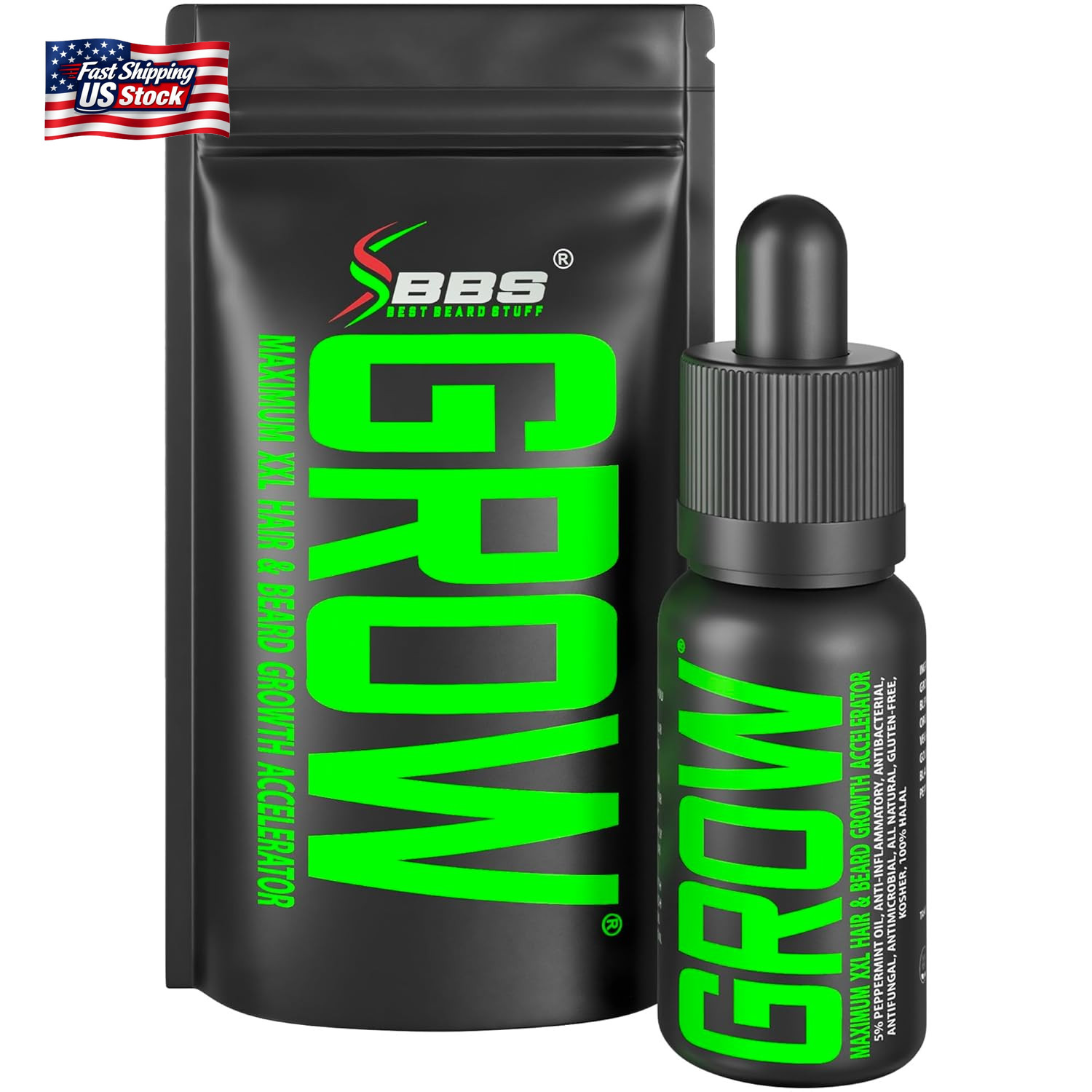 Beard Growth Serum – GROW Maximum XXL Beard Growth Oil for Men -Thickens & Fills
