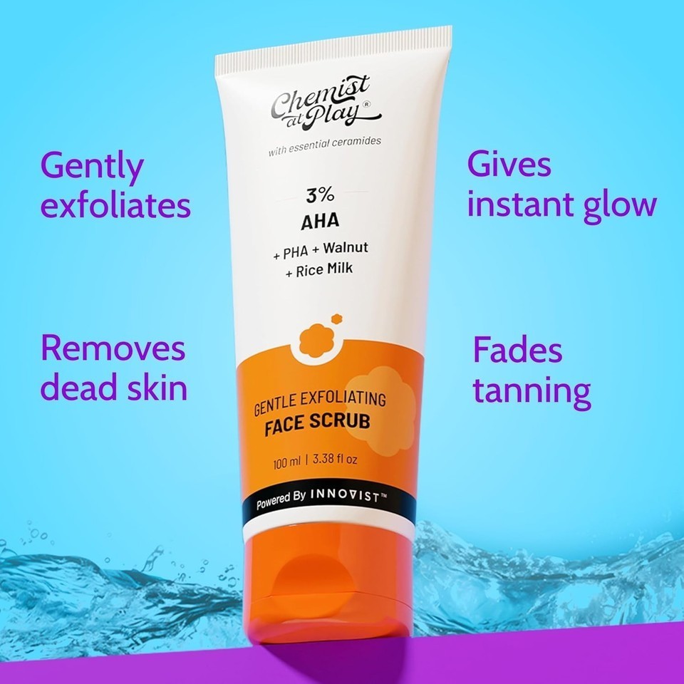 Chemist At Play Gentle Exfoliating Face Scrub Gives Instant Glow 100ml