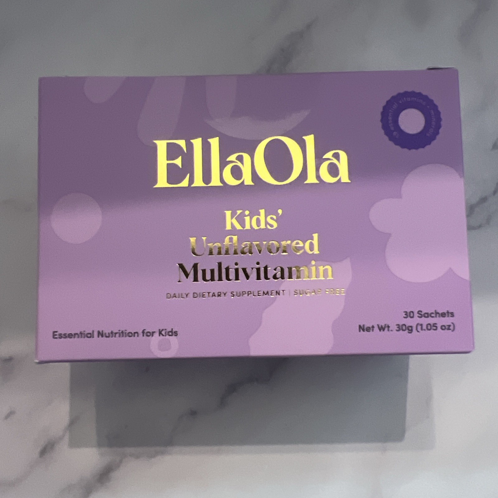 Ellaola Kids’ Unflavored Multivitamin 30 Satchels NIB NEW $50 Same Day Shipping