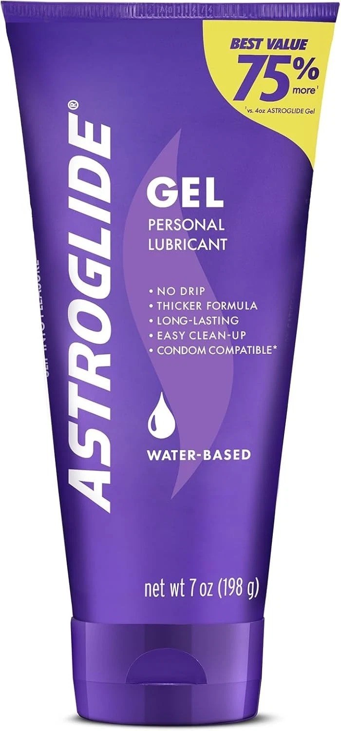 Astroglide Water Based Personal Lubricant Gel 7oz Long Lasting Toy Safe