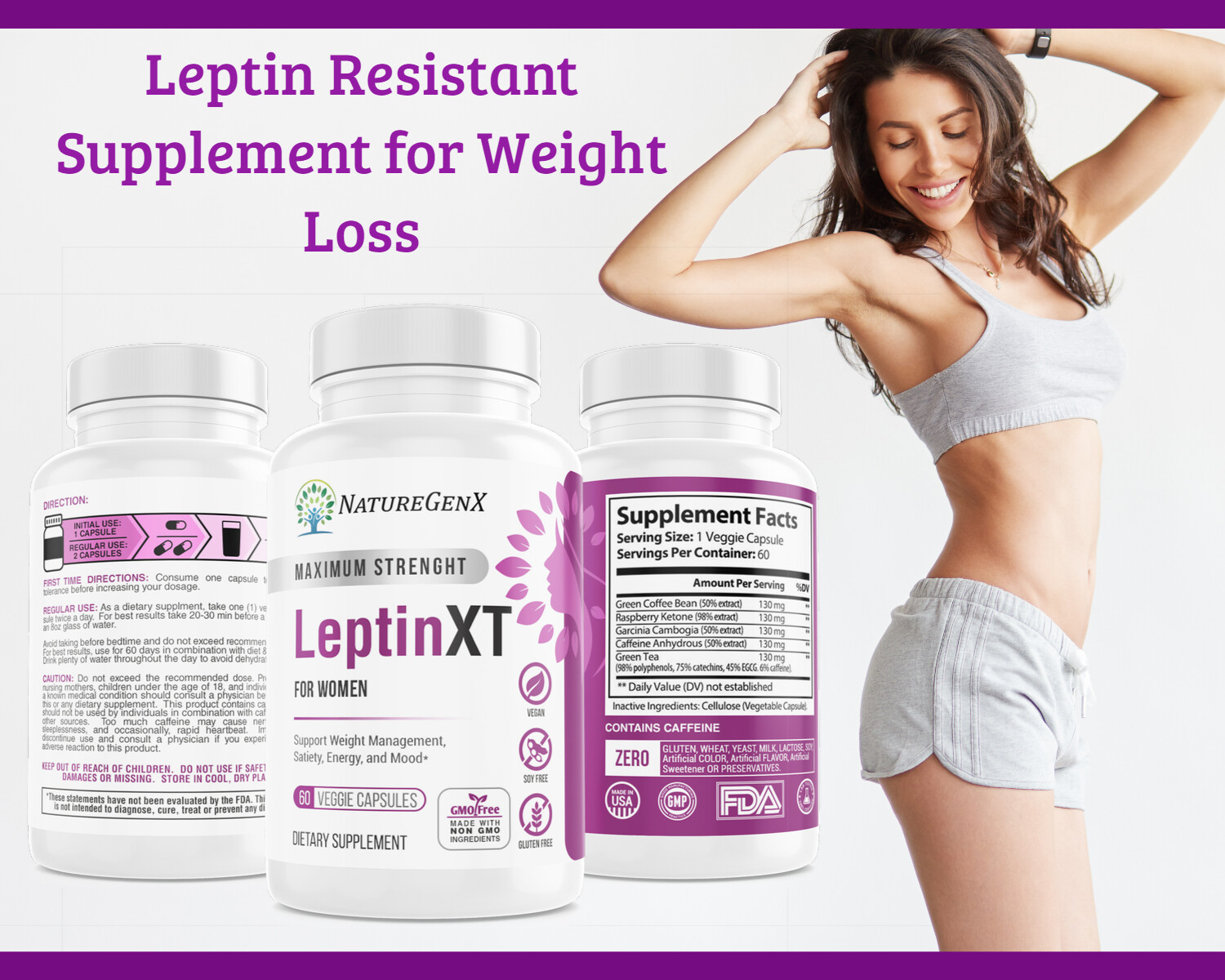 LEPTIN XT – Diet Pills that Work, Leptin Supplements for Weight Loss for Women