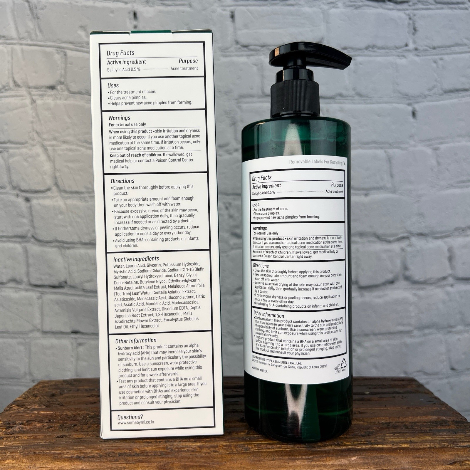 SOME BY MI AHA BHA PHA 30 Days Miracle Acne Clear Body Cleanser 13.5oz