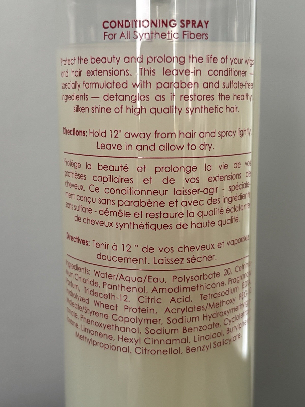 Jon Renau Easihair Conditioning Spray for all synthetic fibers 8.5 oz