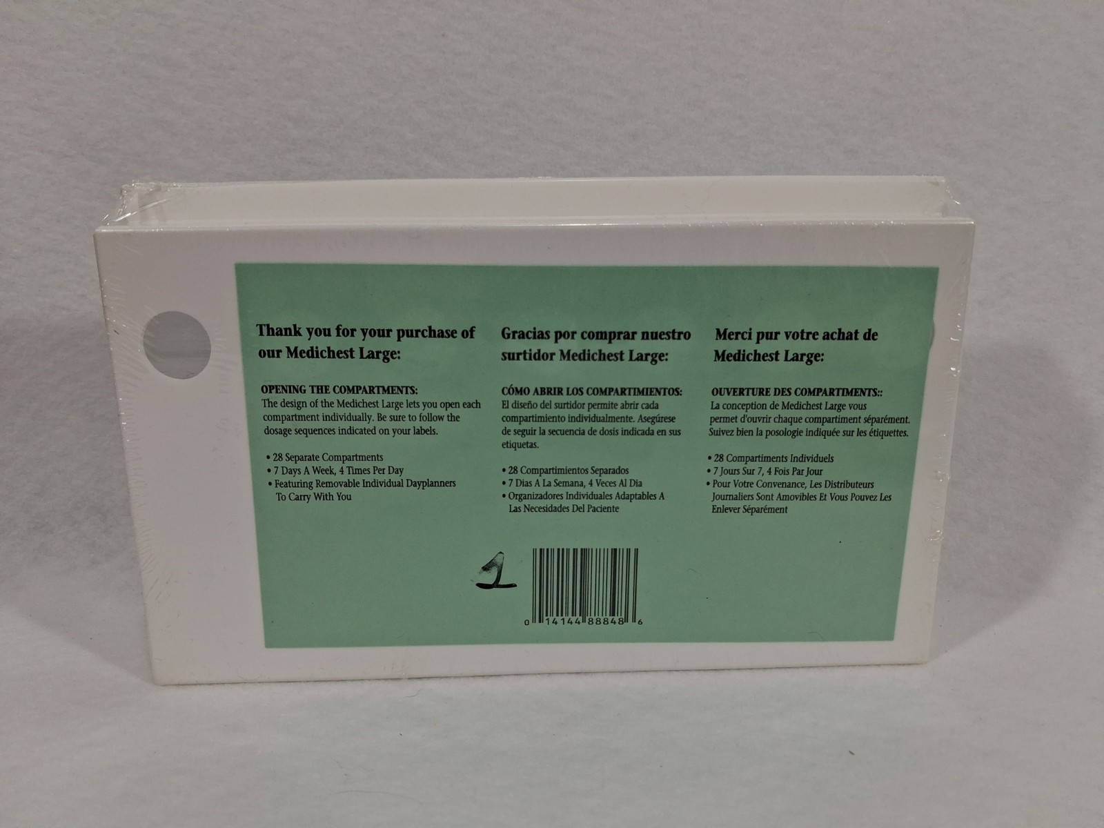 astellas pill organizer 4 times day moisture proof 7 day pill box tray New