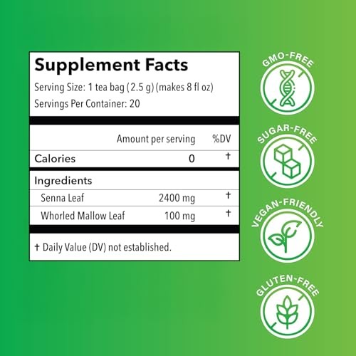 Nutra-Slim Tea (20 Tea Bags), Extra Strength Dieters’ Tea