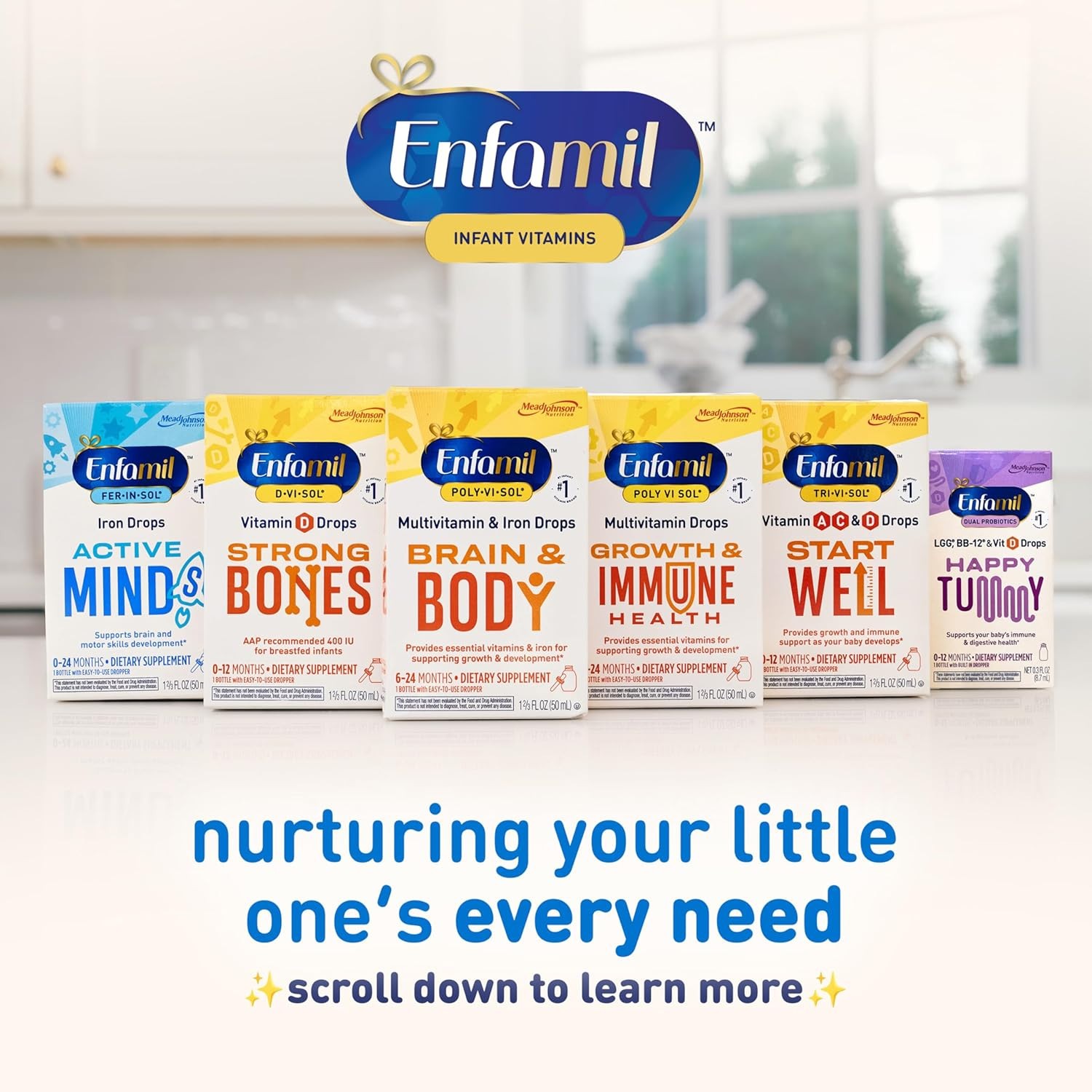 Enfamil Fer-In-Sol Iron Drops 50mL Active Minds Baby Supplement 0-24 Months