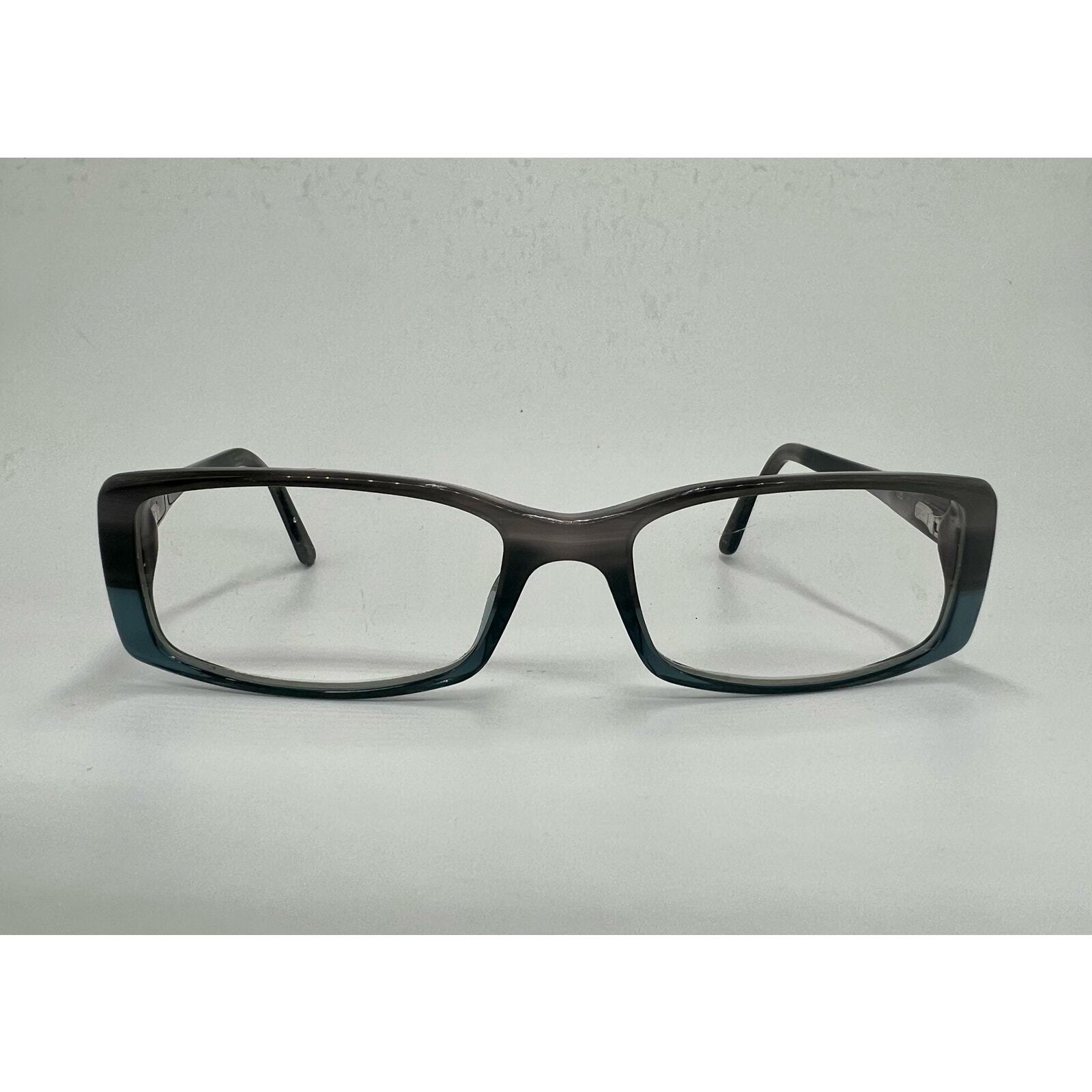 Used Prada VPR 18M Rectangle Designer Eyeglasses Unisex Blue Gray Full Frame Rim