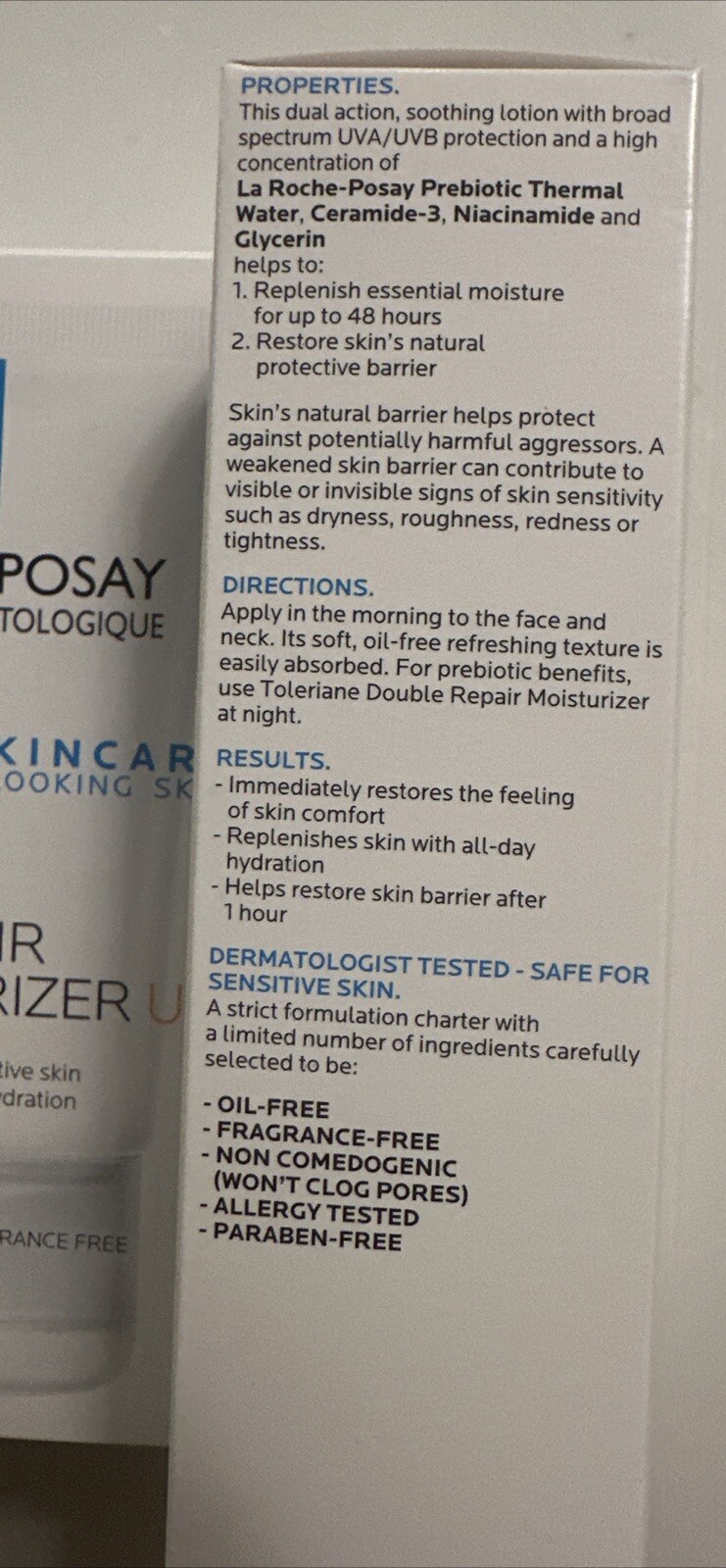 3 PACK – 3.38 Oz – La Roche-posay Toleriane Double Repair Moisturizer UV SPF 30