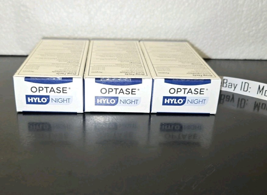 EXP 10/2028! 3 Box Optase HYLO NIGHT Eye Ointment (5g) Preservative Free!