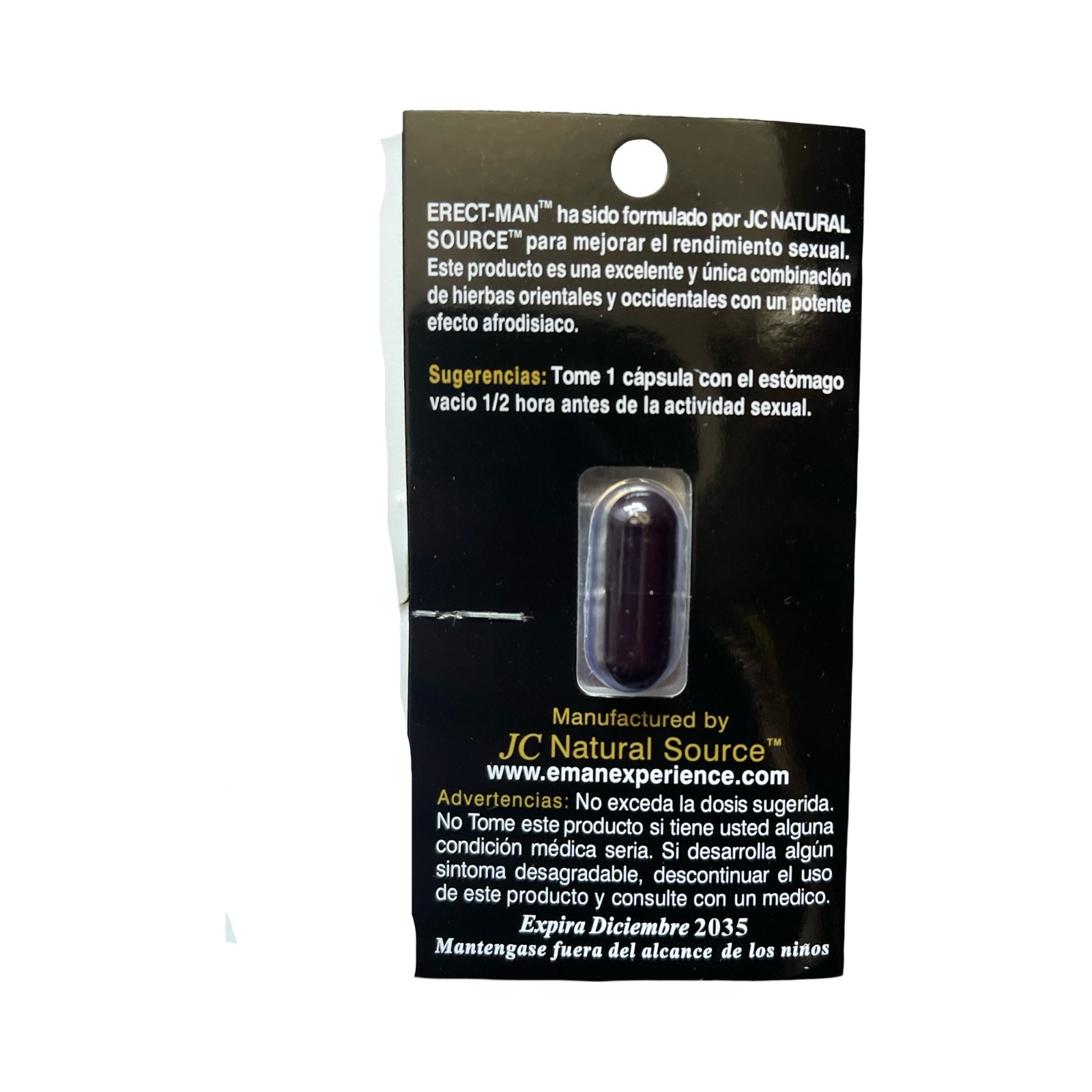 Erect-Man Extreme Potency Male Enhancement Pill! Last up to 3 Days! -10 Pills!