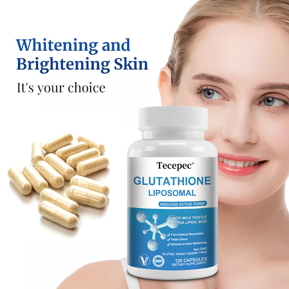 L Glutathione Liposomal Supplement 1000mg Skin Whitening Detox Anti Aging 120 CT