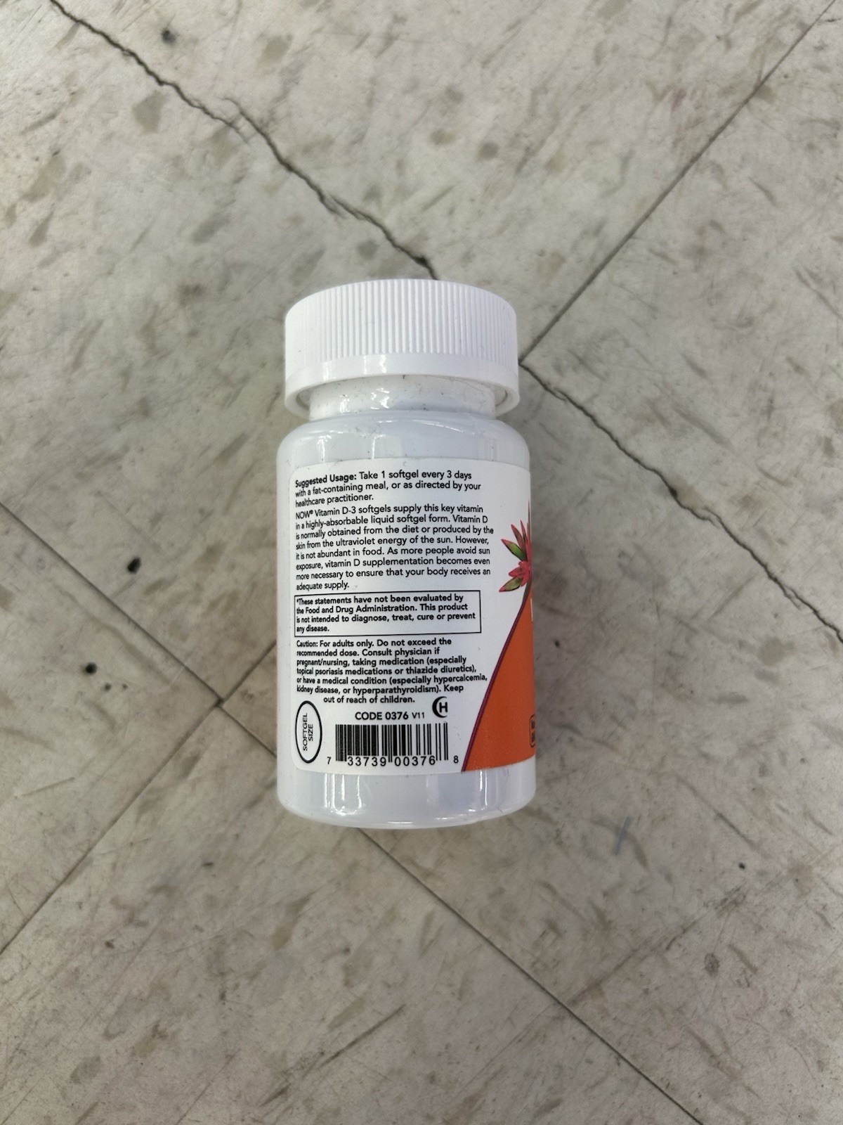 NOW FOODS Vitamin D-3 10 000 IU 120 Softgels Expires 12/2027