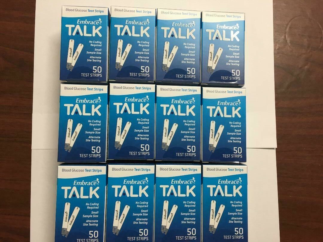 Embrace Blood Glucose 600 Test Strips (12 Boxes Of 50 Count) Expir: 05/02/2025