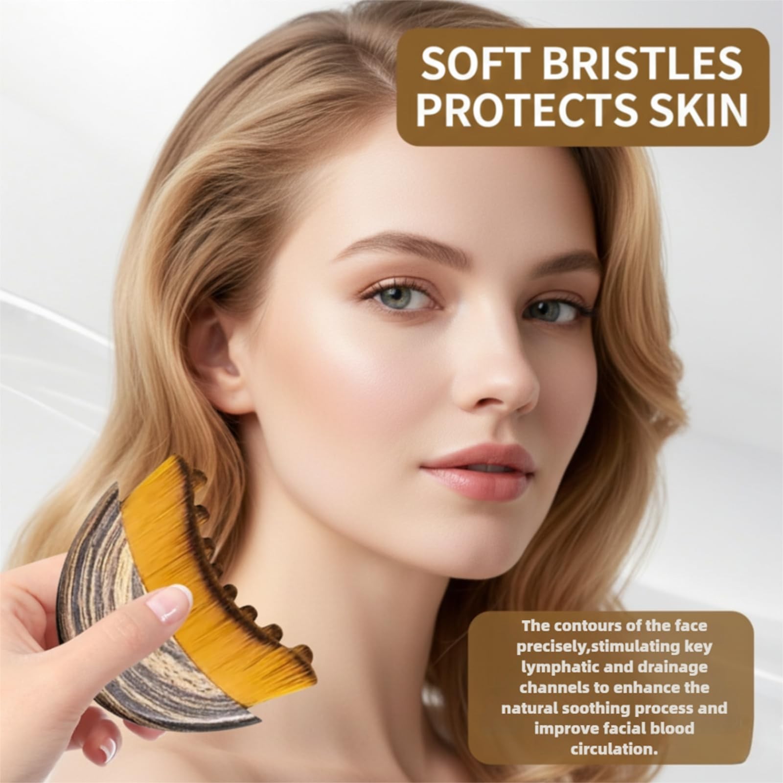 Lymphatic Contour Face Brush Sculpting Anti Puffiness Detox Lift Skin Glow