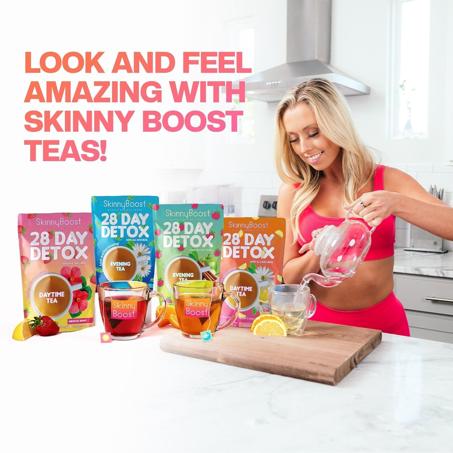 -Friendly 28-Day Detox Tea – Delicious Citrus Mint for Metabolism Boost