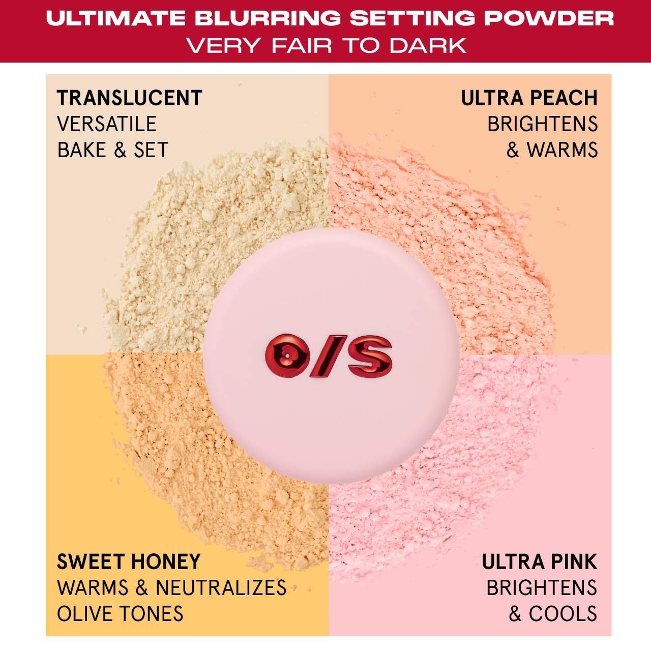 NIB 100% Authentic ONE/SIZE Ultimate Blurring Setting Powder,7 colors,0.23 oz