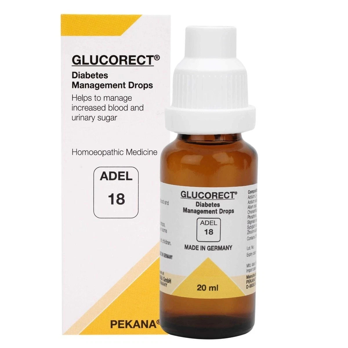 ADEL 18 Glucorect Drops 20ml (Pekana Germany) – Pack of 6 – Free Shipping