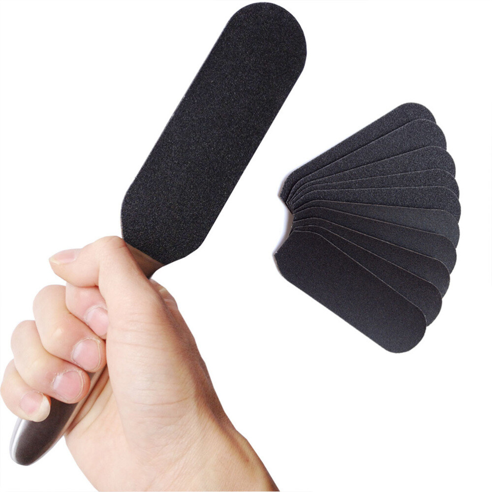 50 Pcs Foot File Pads Refills Callus Remover Black Sandpaper