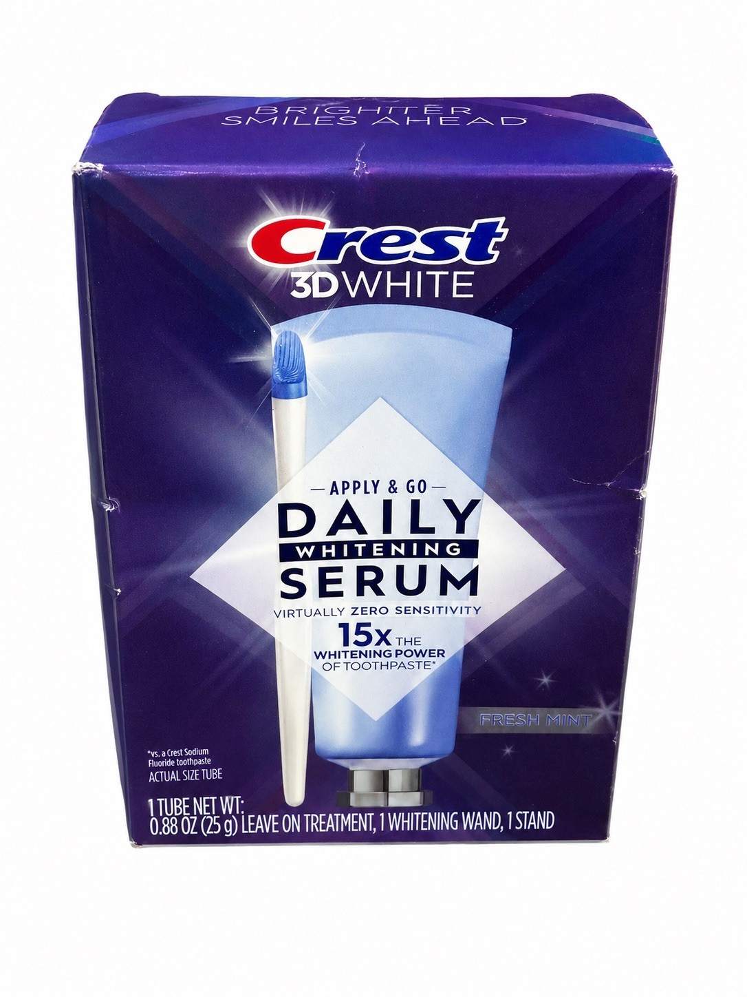 Crest 3D White Daily Whitening Serum Fresh Mint 0.88oz 25g Exp 12/26