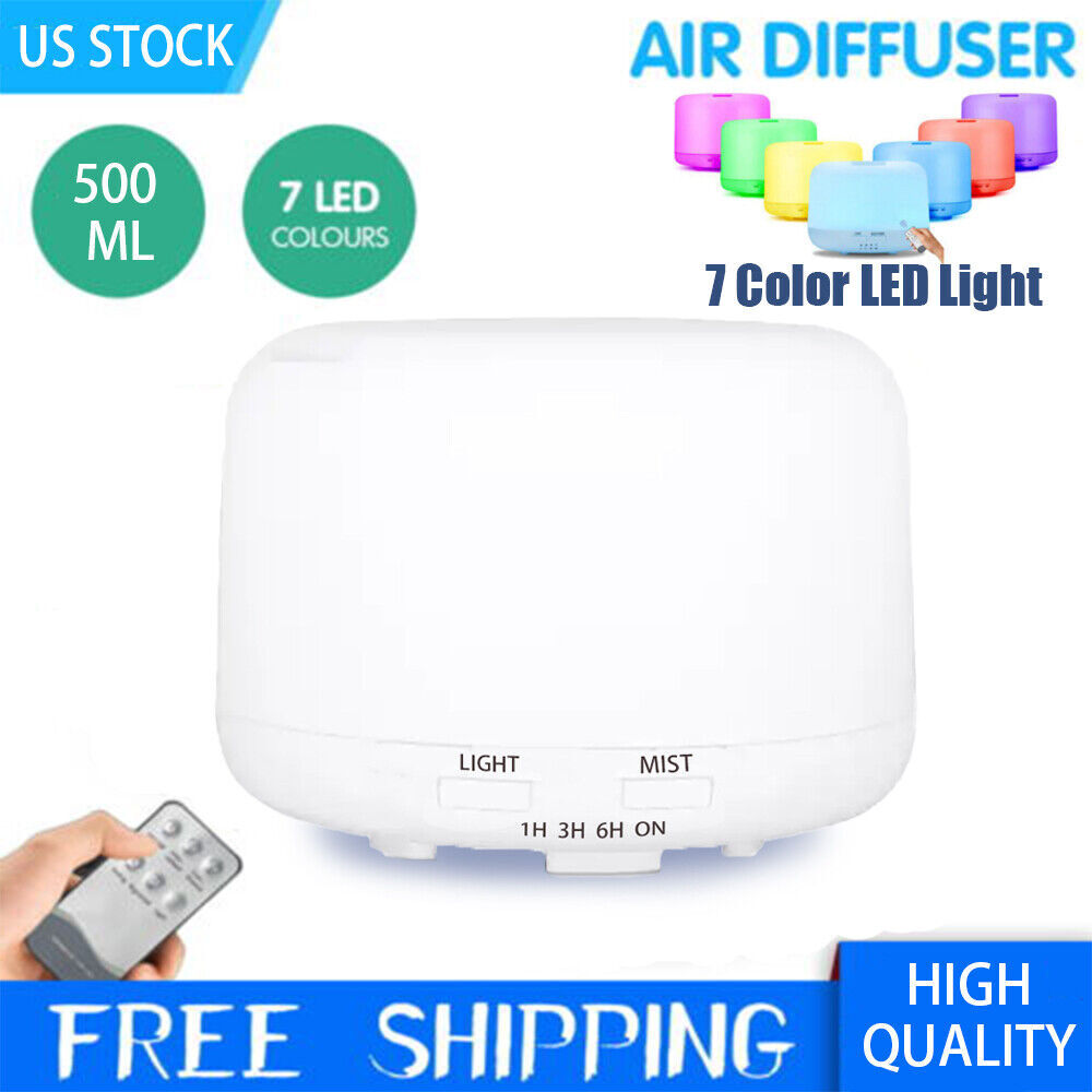 LED Ultrasonic Air Purifier Humidifier Essential Aroma Oil Diffuser Aromatherapy
