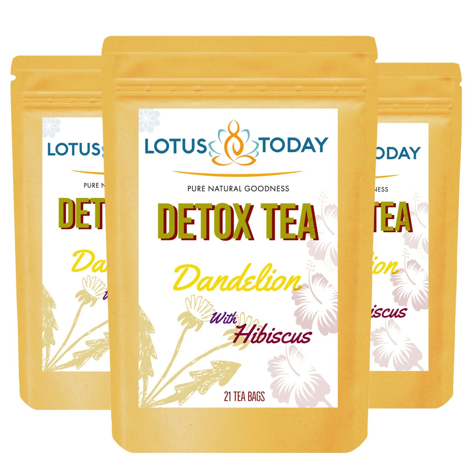 All Natural Herbal Detox Cleanse Tea 60 Tea Bags Relaxing Gentle and Delicious