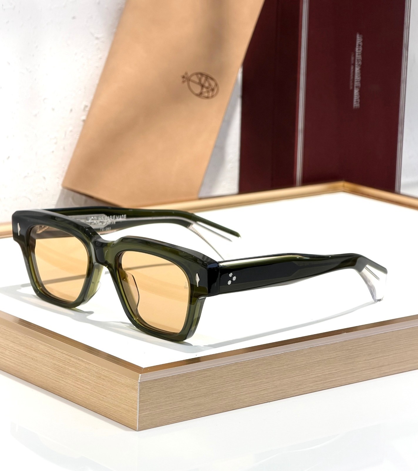 JACQUES MARIE MAGE Fellini 10mm Acetate Sunglasses Smoke Grey Blue Lens 51mm