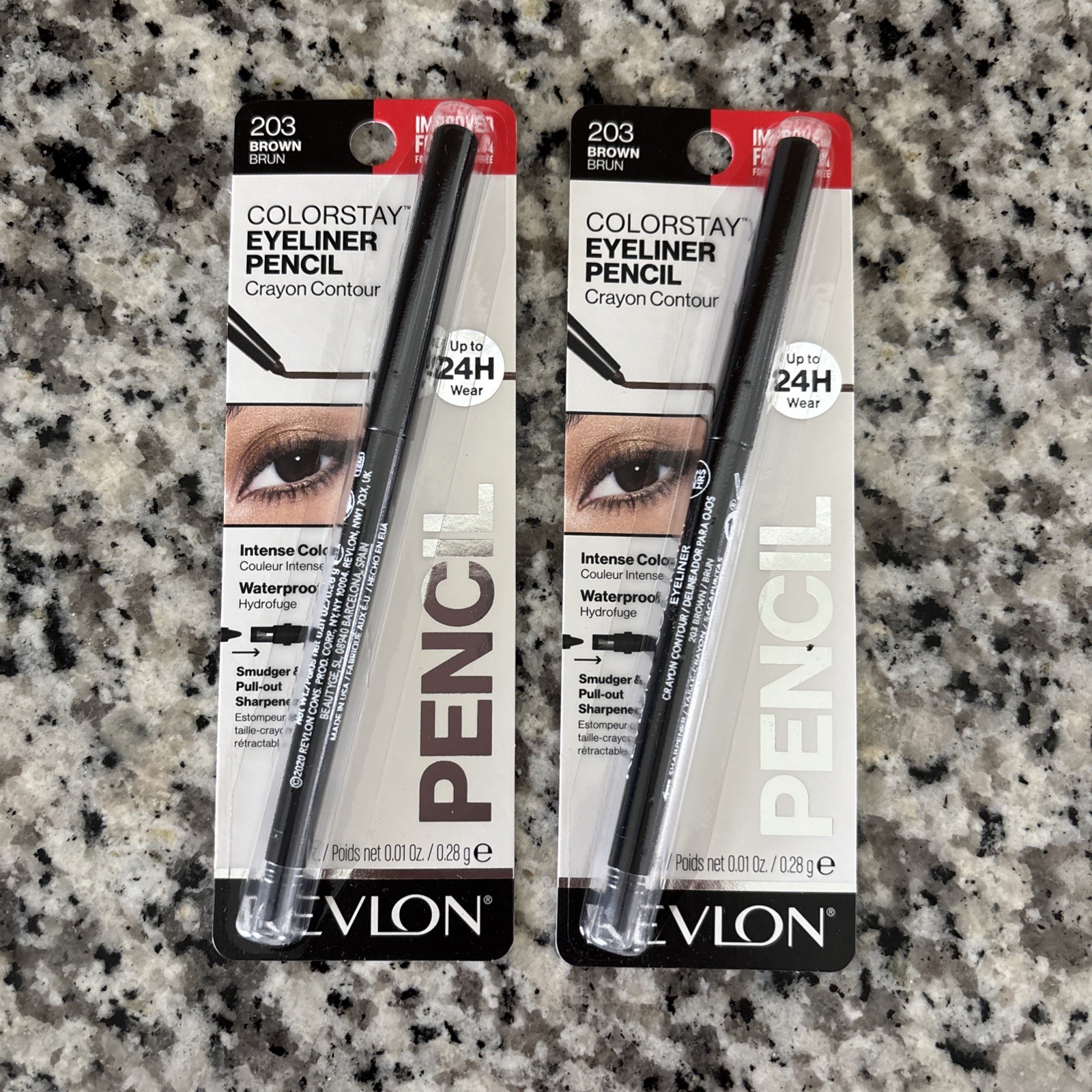2X Revlon ColorStay Eyeliner Pencil 0.01oz – Brown