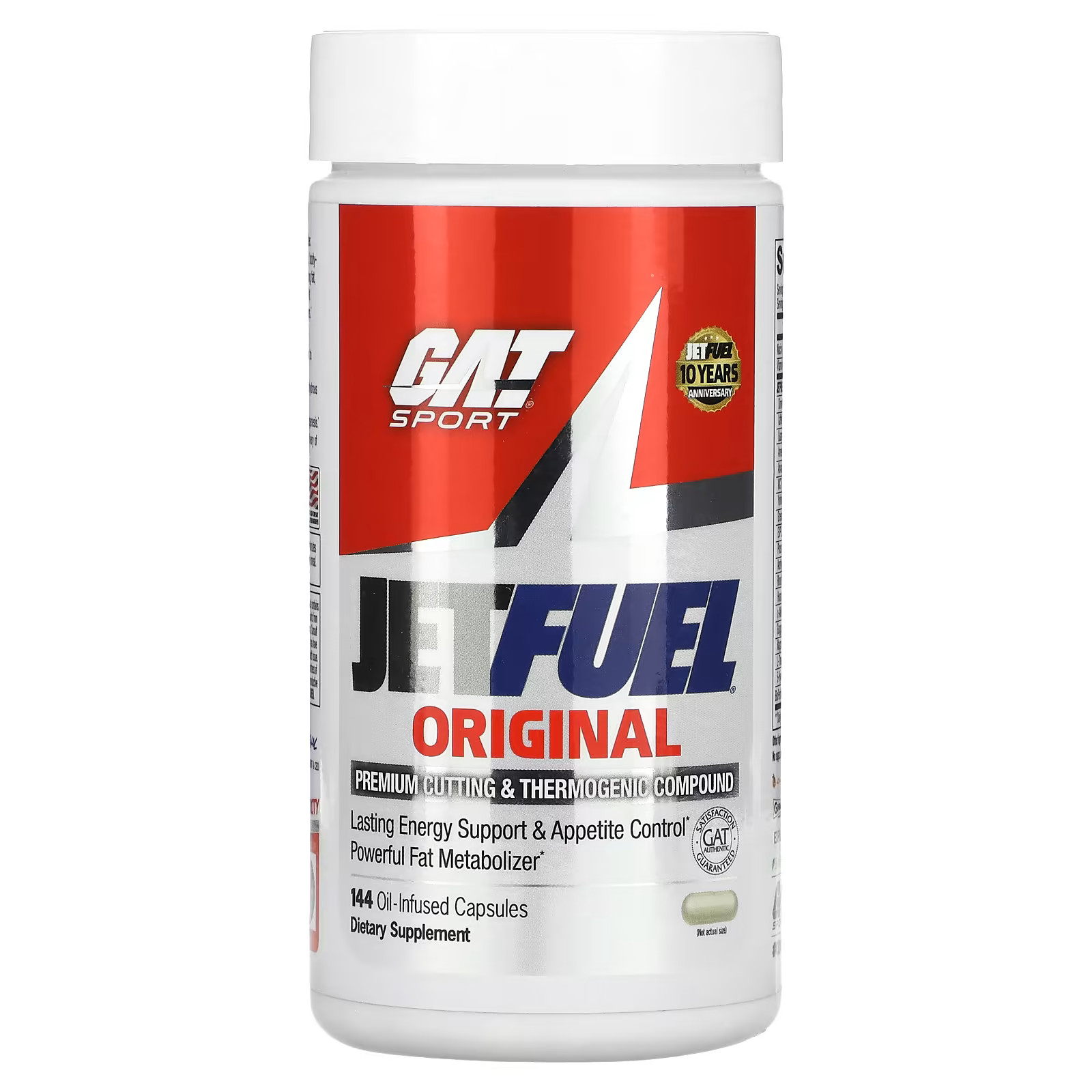 2 X GAT, JETFUEL Original, 144 Oil Infused Capsules-worldwide