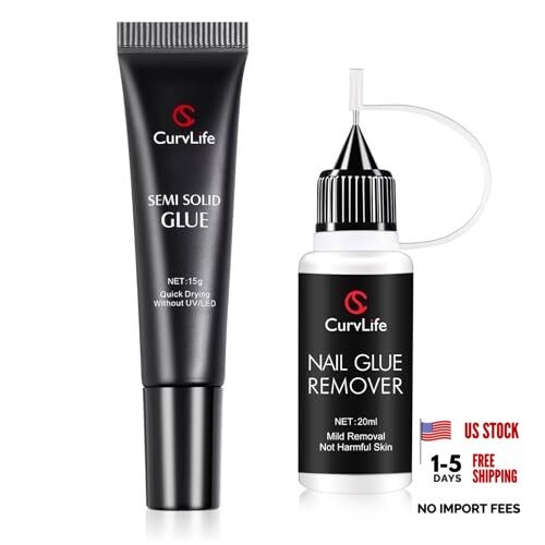 15g Semi-Solid Glue Gel and 20ml Pinpoint Glue Remover Kit for Press on