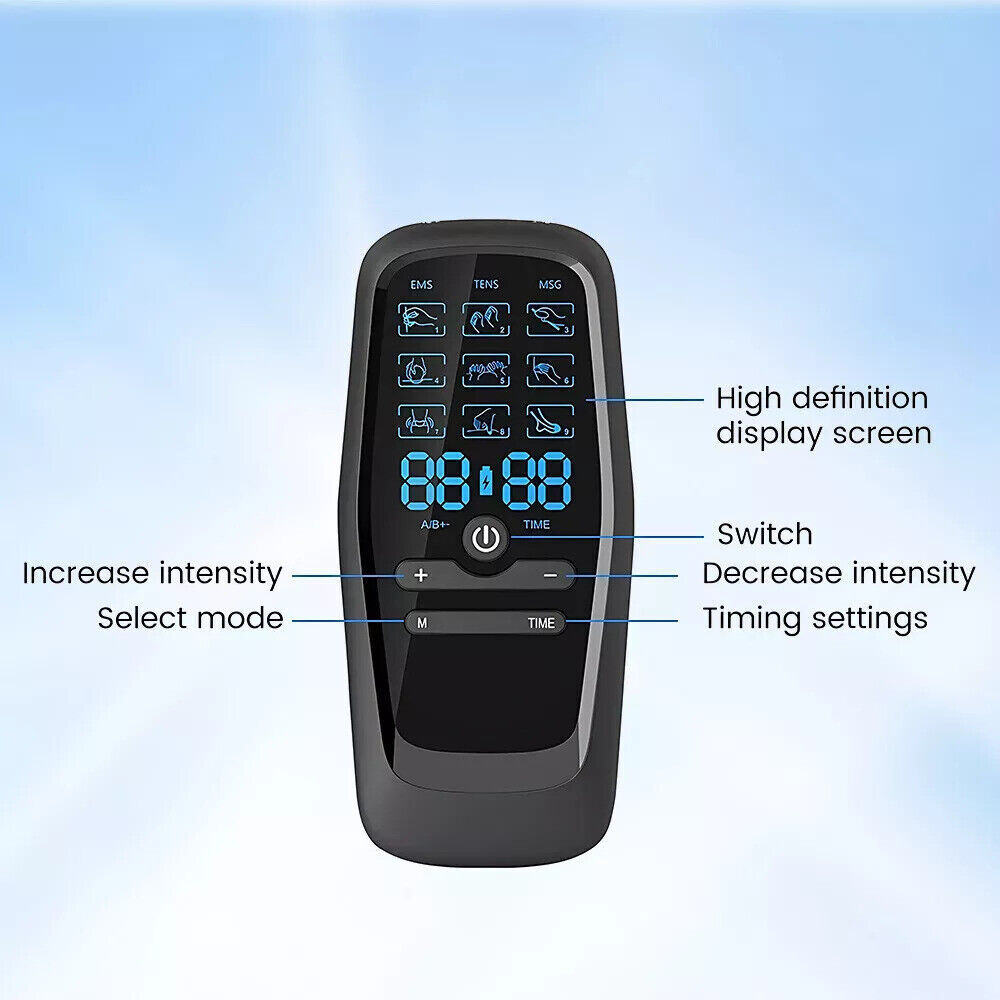 Tens Unit Machine Muscle Stimulator Electrotherapy Device Rechargeable USA