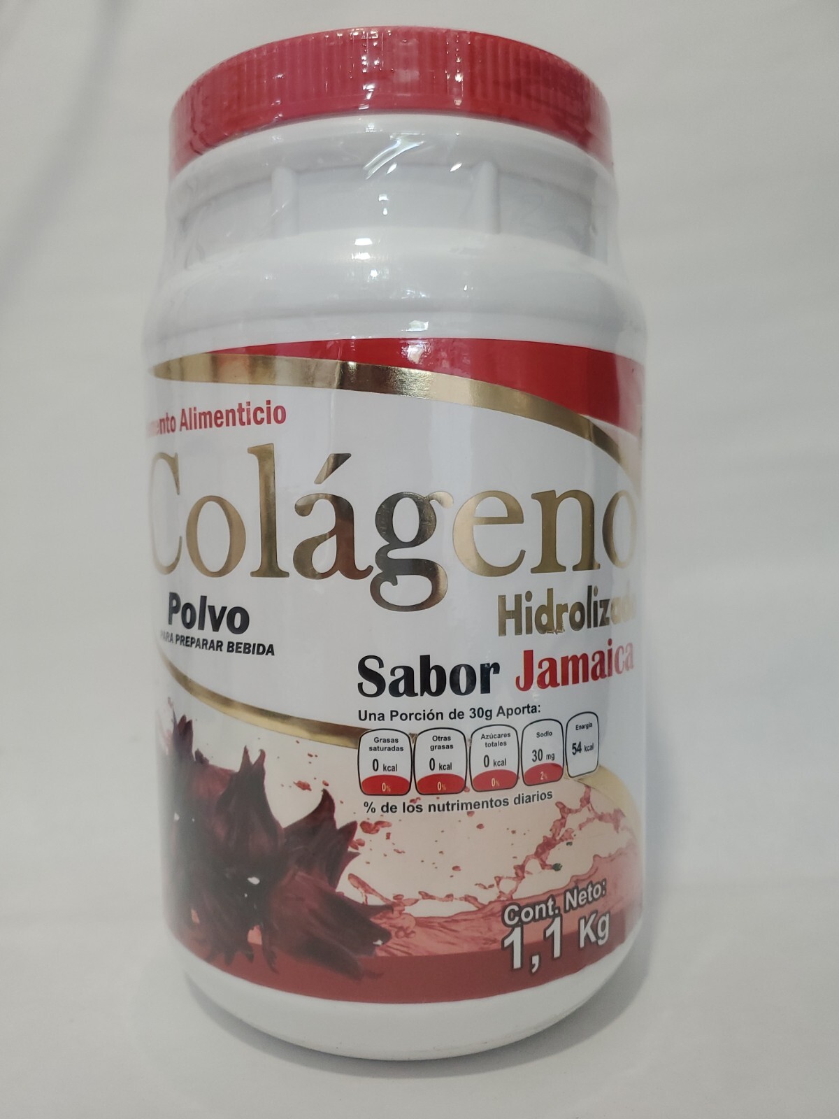 Hydrolized Colagen Hibiscus/Jamaica Colageno Hidrolizado 1.1 Kg ( Polvo SANDY )