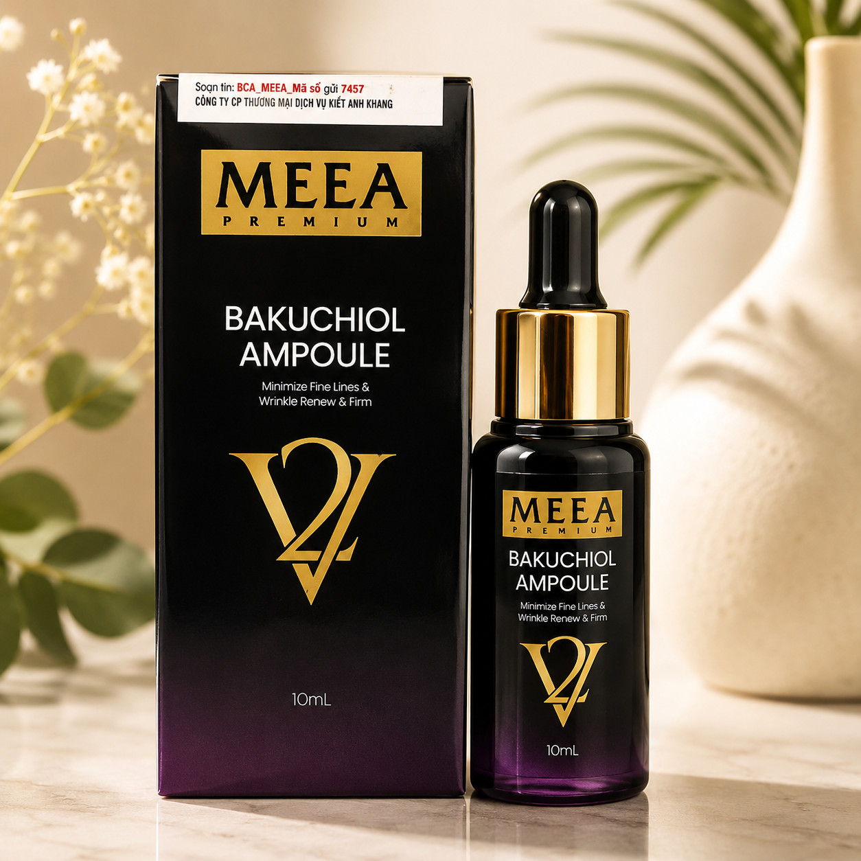 MEEA DNA PRO Collagen Cream + Bakuchiol Serum Anti-Aging Face Skincare Set