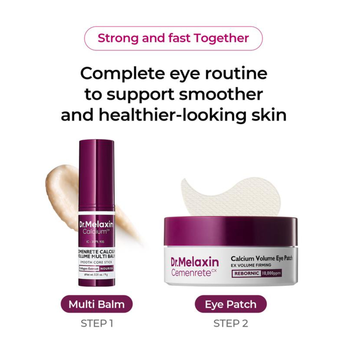 [Dr.Melaxin Official]Calcium Volume Balm + Collagen Eye Patches 60ea for Repair