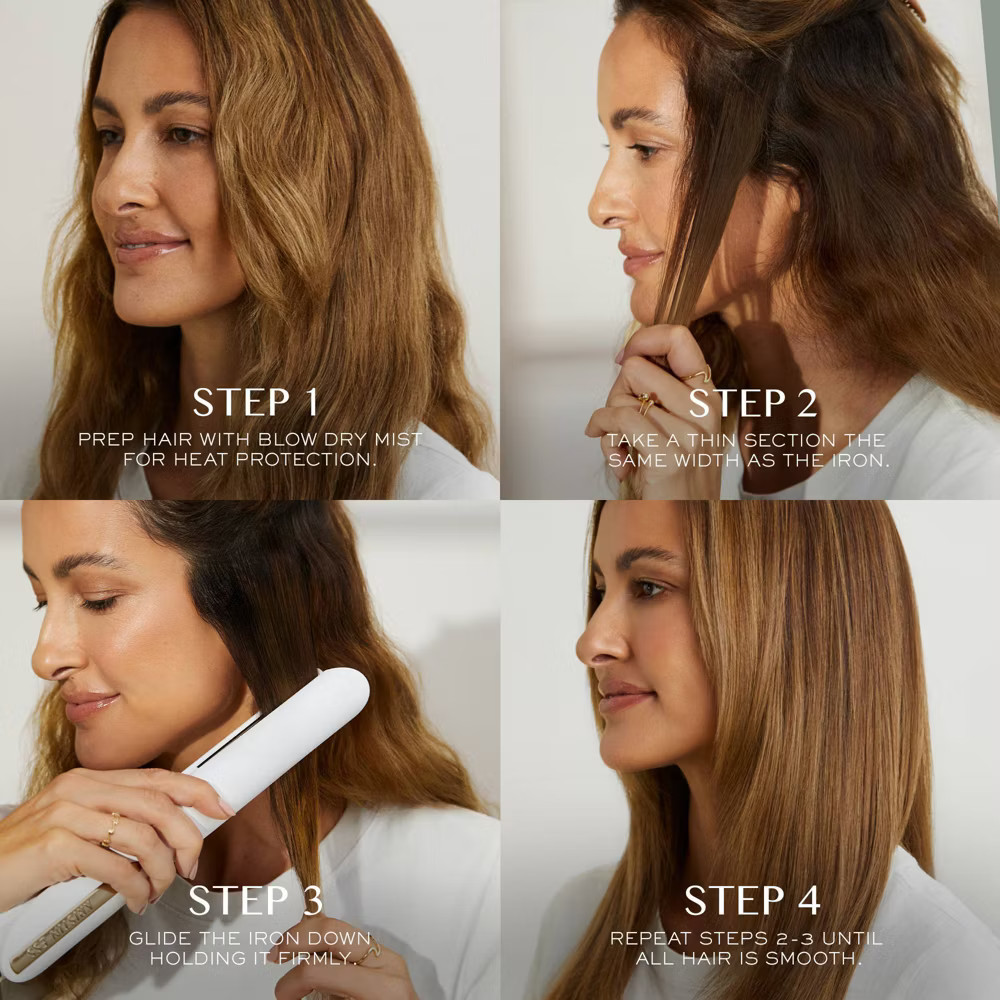 Kristin Ess Titanium Flat Iron Hair Straightener and Curler – Dual Voltage