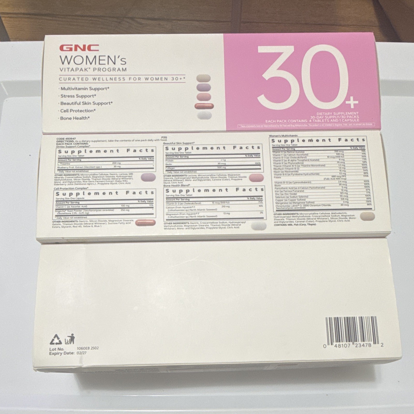 GNC Women’s Vitapak Program 30+ Multivitamin Support 30 Day Supply 150 Pills