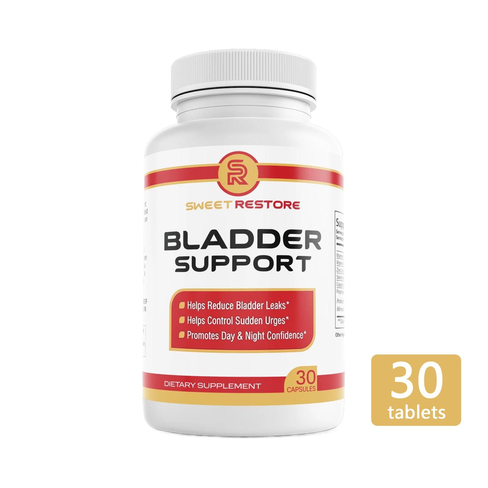 Sweet Restore Bladder Urinary Health Support Dietary Supplement 30 Capsules